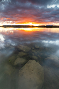 afterburn,dusk,lough bunny,reflections,september,summer,sunset,lowland