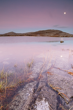 dusk,january,long exposure,moon,mullaghmore,winter,park