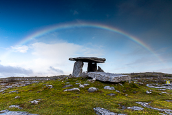 autumn,dolmen,november,poulnabrone,rainbow,tomb,hills,roughan