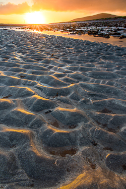 aughinish,december,golden,sand ripples,sunrise,sunstar,winter,coast