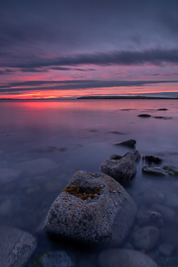 flaggy shore,june,long exposure,red,spring,twilight,coast