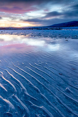aughinish,blue,january,long exposure,moon,sand ripples,twilight,winter,coast
