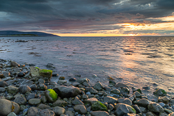 flaggy shore,green algae,july,long exposure,summer,sunset,coast,grey,drama