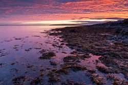 autumn,flaggy shore,long exposure,october,red,twilight,coast