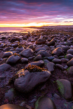 august,ballyvaughan,long exposure,pink,rine,summer,twilight,portfolio,coast,boulders