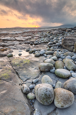 april,ballyvaughan,long exposure,rine,spring,sunrise,orange,golden,coast