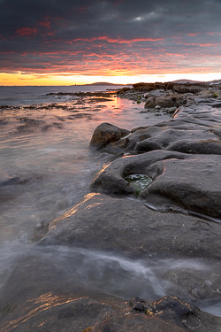 august,ballyvaughan,long exposure,rine,summer,sunrise,red,coast
