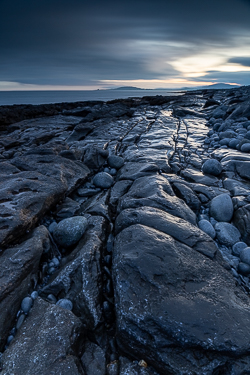 ballyvaughan,blue,long exposure,november,rine,twilight,winter,coast,clints,grykes