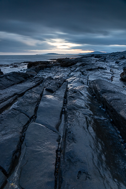 ballyvaughan,blue,long exposure,november,rine,twilight,winter,coast,clints,grykes