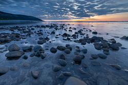 ballyvaughan,blue,dusk,july,long exposure,rine,summer,boulders,coast